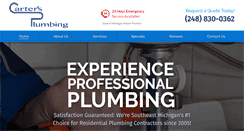 Desktop Screenshot of callcartersplumbing.com